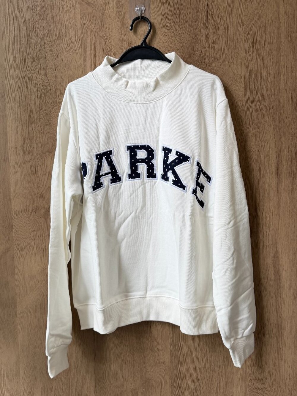 PARKE White Mock Neck Sweatshirt BACK TO SCHOOL